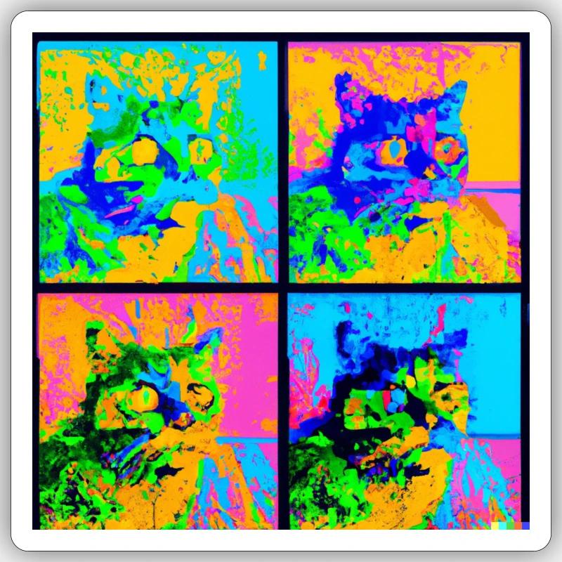 Andy 2 - Sticker size S (10 x 10 cm) - white matte