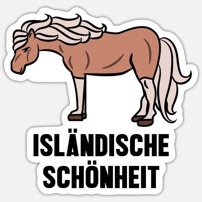 Pferde Islandpferde Statement Pferdenarr Sticker Größe S (10 x 10 cm)