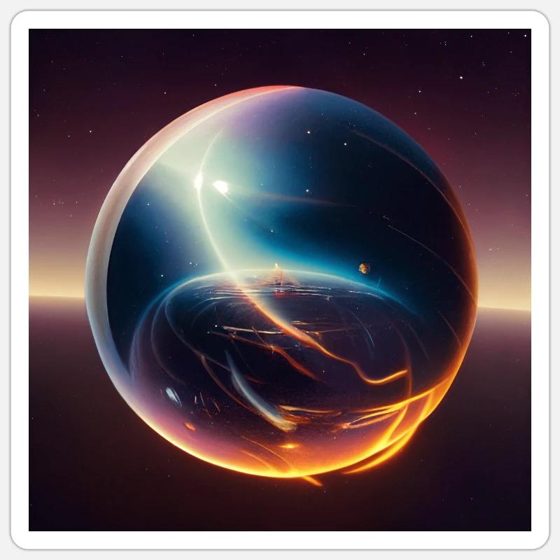 Space Marble Version 4 Sticker size S (10 x 10 cm)