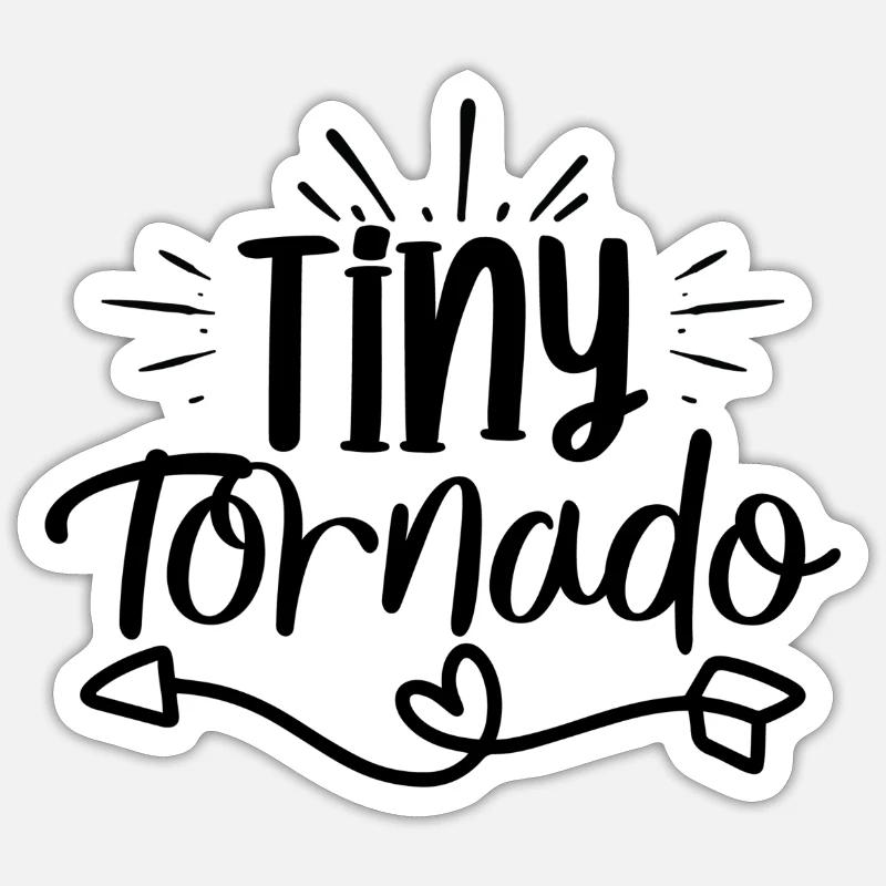 Tiny Tornado - Sticker Größe S (10 x 10 cm) - Mattweiß