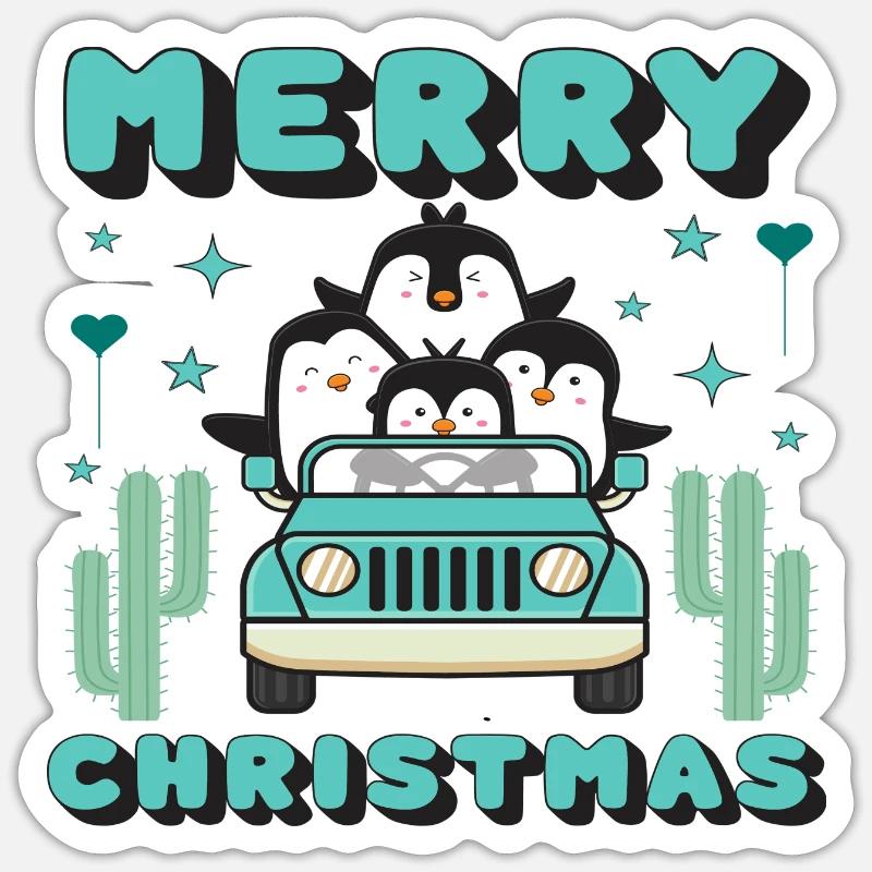 Joyeux Noël - Sticker taille S (10 x 10 cm) - blanc mat