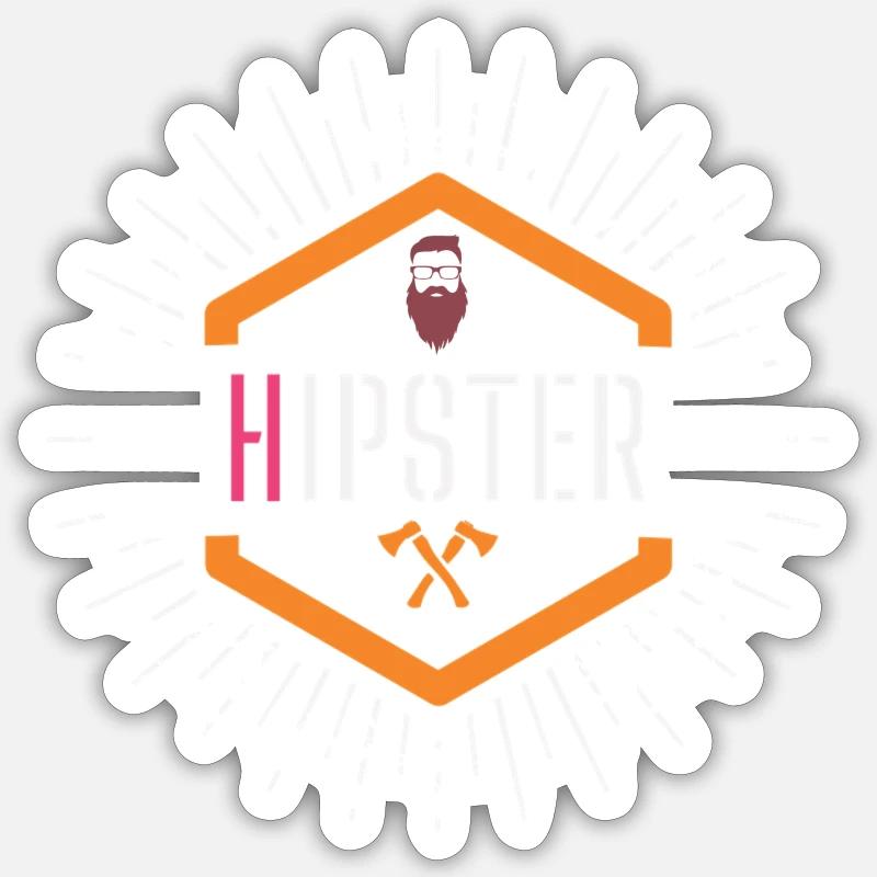 Hipster Sticker size S (10 x 10 cm)