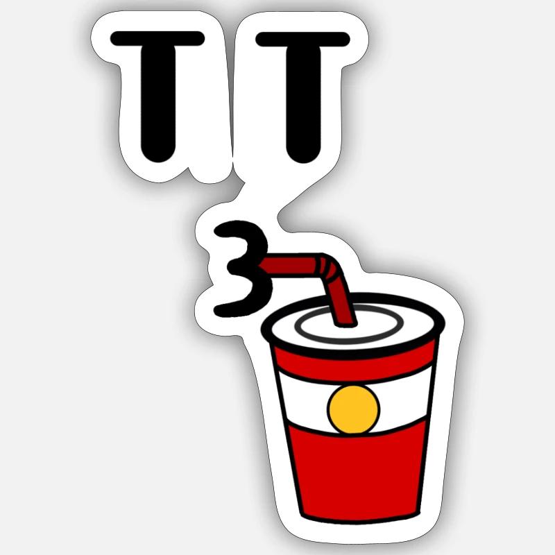 A guy who drinks Sticker size S (10 x 10 cm)