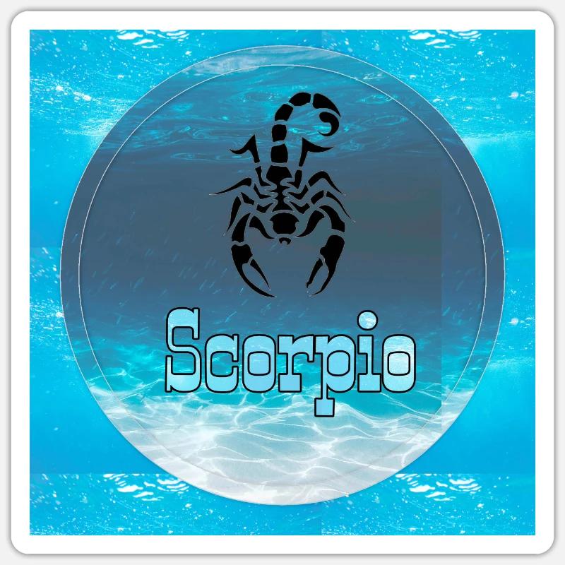 scorpio - Sticker size S (10 x 10 cm) - white matte