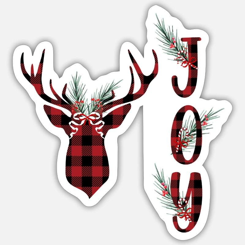 Joy Hirsch checkered Sticker size S (10 x 10 cm)