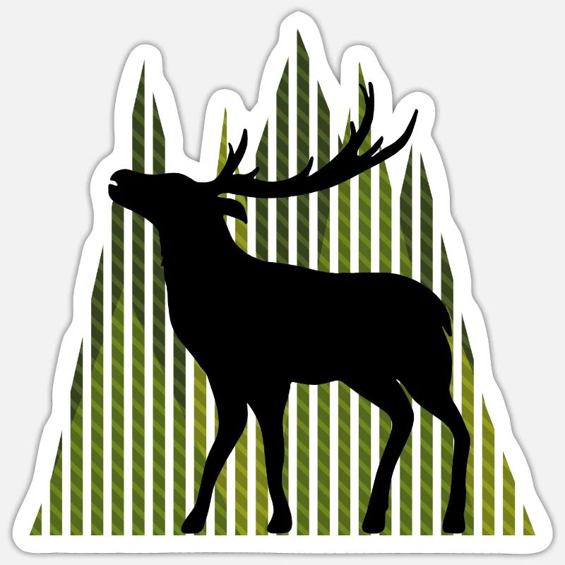 Deer - Sticker size S (10 x 10 cm) - white matte