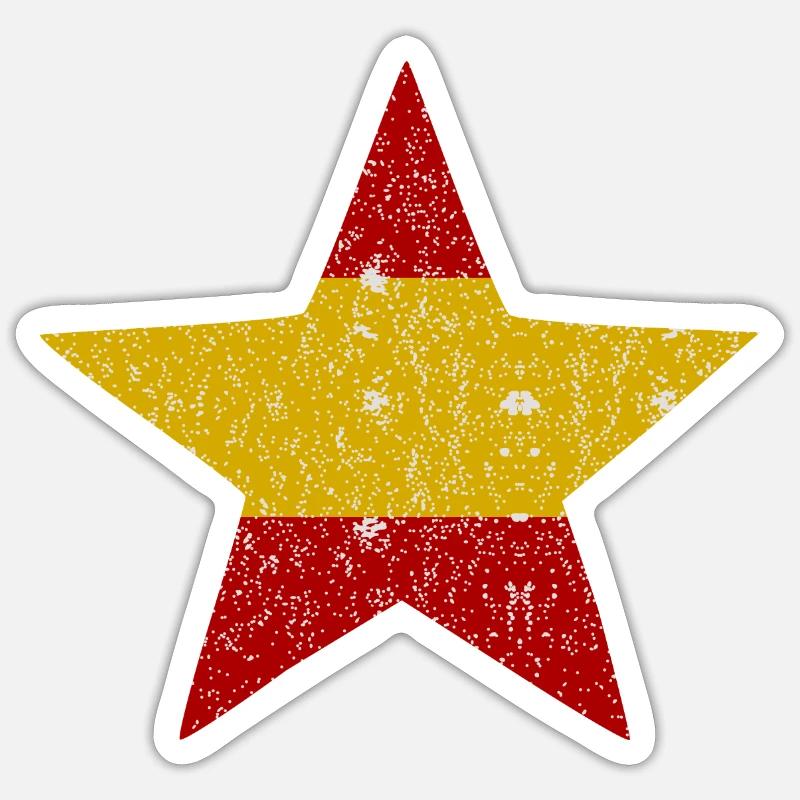 Die spanischen Sterne - Sticker Größe S (10 x 10 cm) - Mattweiß