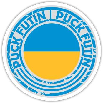 puck futin logo design - Sticker size S (10 x 10 cm) - white matte - Front