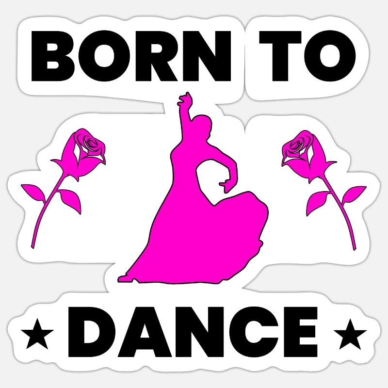 Danser - Sticker taille S (10 x 10 cm) - blanc mat