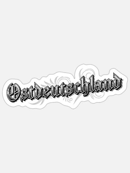 Ostdeutschland Vintage Look Rustikal - Sticker Größe S (10 x 10 cm) - Mattweiß