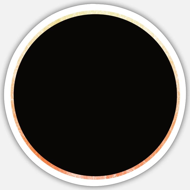 Éclipse solaire Sticker taille S (10 x 10 cm)