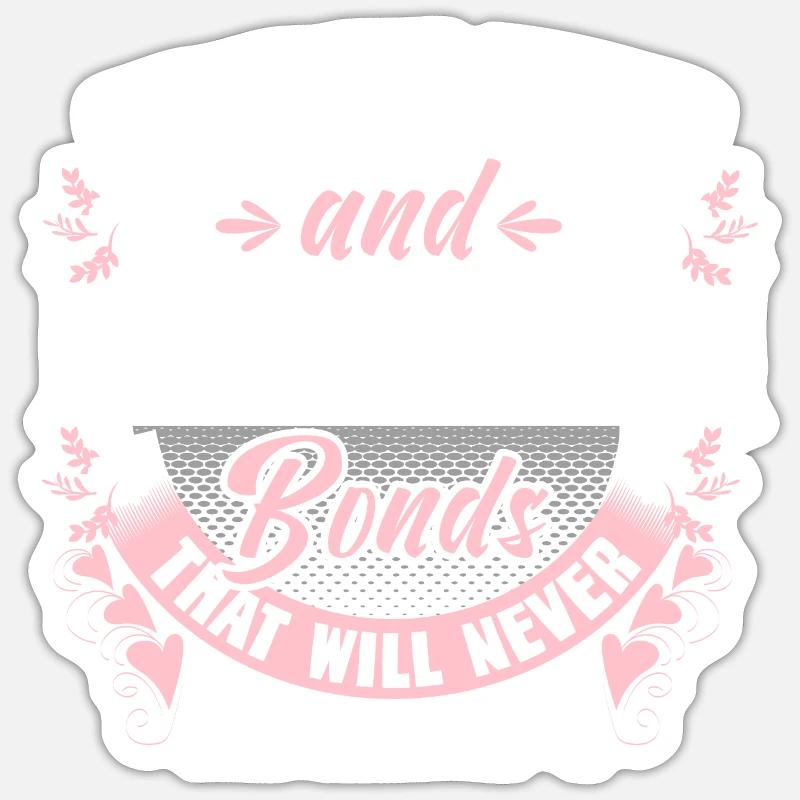 Idée cadeau de cohésion mère-fille - Sticker taille S (10 x 10 cm) - blanc mat