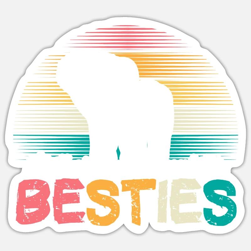 Mutter und Tochter Muttertag Liebe Geschenk Sticker Größe S (10 x 10 cm)