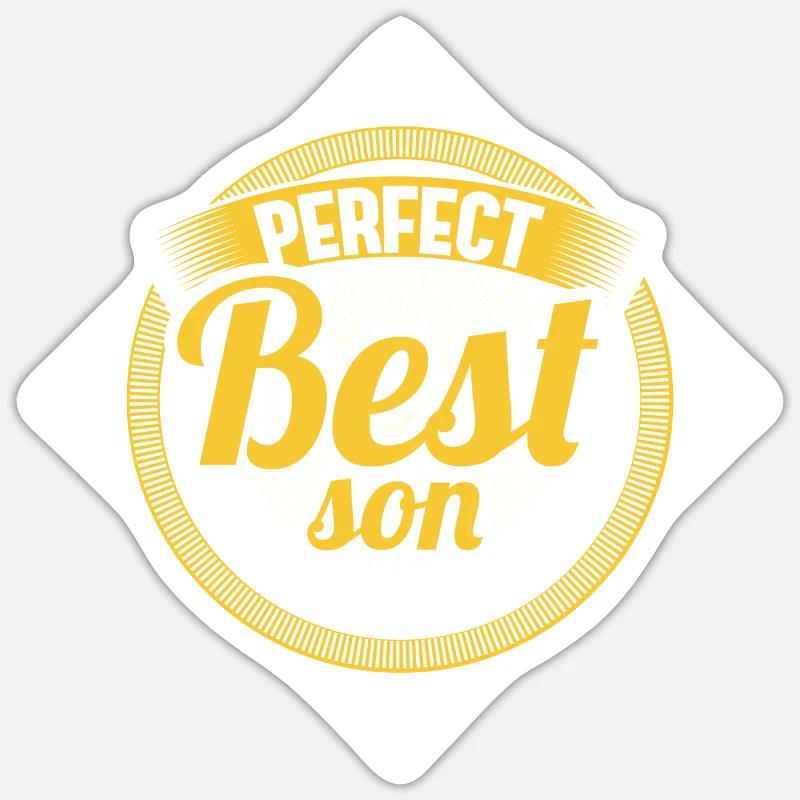 Bester Sohn Mutter Geschenk Sticker Größe S (10 x 10 cm)