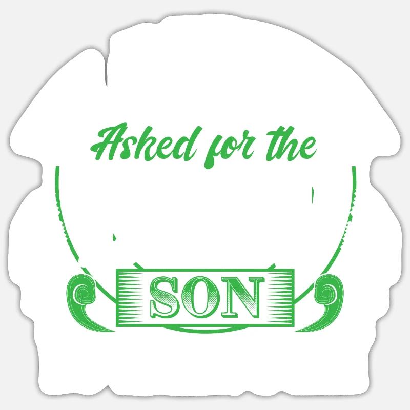 Bester Sohn Mutter Geschenk - Sticker Größe S (10 x 10 cm) - Mattweiß