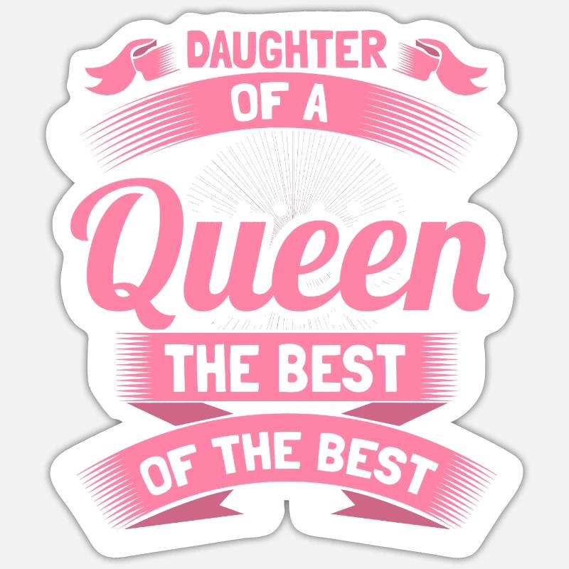 Datter forældre søde Sticker størrelse S (10 x 10 cm)