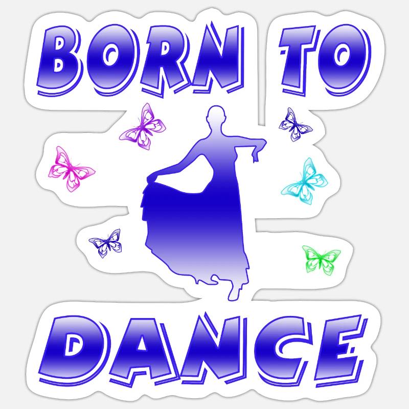 Danser - Sticker taille S (10 x 10 cm) - blanc mat