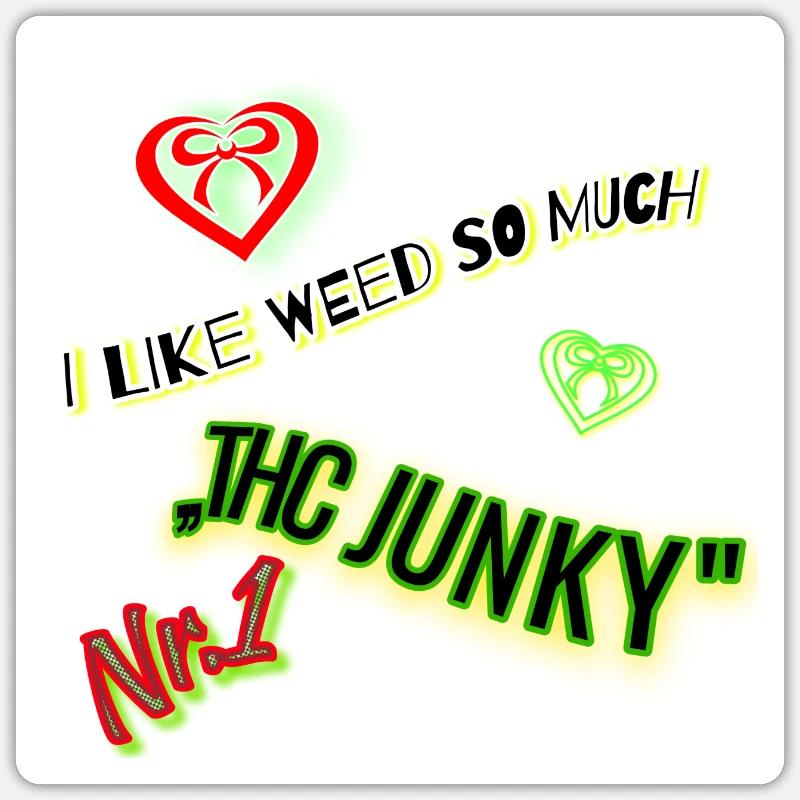 THC JUNKY Sticker size S (10 x 10 cm)