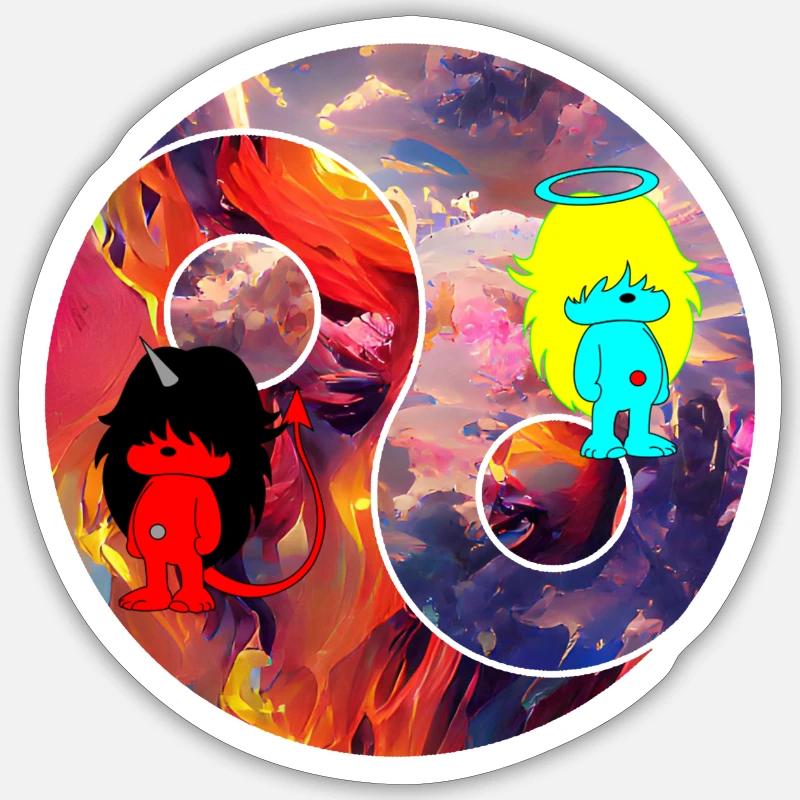 Équilibre impossible Sticker taille S (10 x 10 cm)