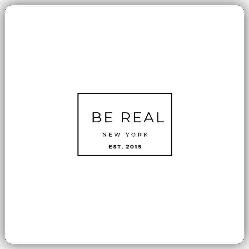 Soyez un vrai slogan - Sticker taille S (10 x 10 cm) - blanc mat