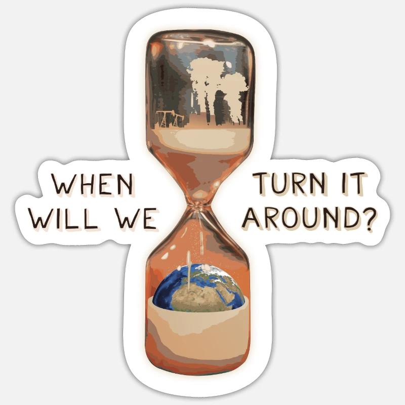 Save the planet Global warming Climate change Sticker size S (10 x 10 cm)