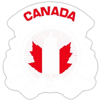 Canada Canadian Flag Gift Idea - Sticker size S (10 x 10 cm) - white matte - Front