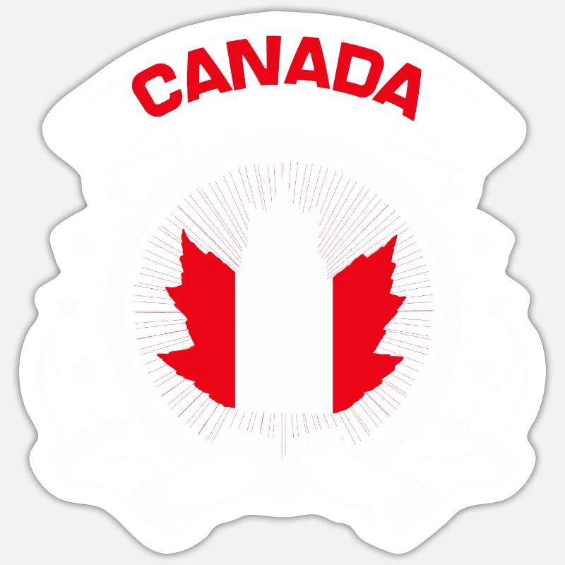Idée cadeau du drapeau canadien du Canada Sticker taille S (10 x 10 cm)