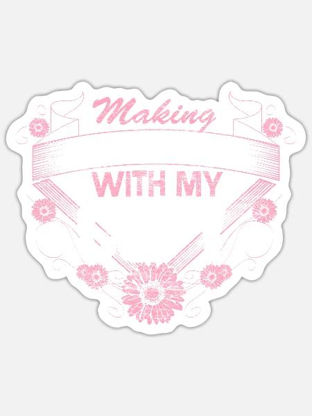 Mutter Tochter Kind Geschenk - Sticker Größe S (10 x 10 cm) - Mattweiß