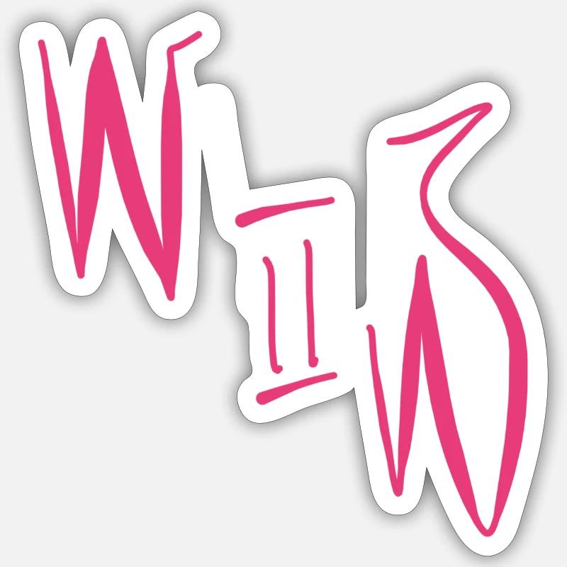 Abstraction violette Sticker taille S (10 x 10 cm)