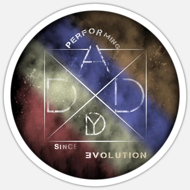 Performing Daddy Evolution Sticker Größe S (10 x 10 cm)