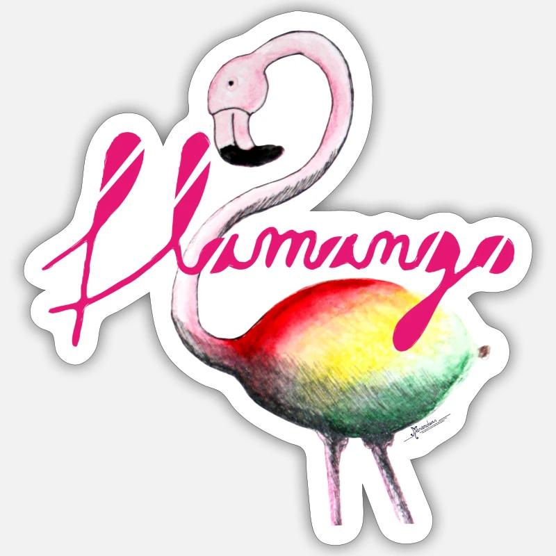 Flamango3 Sticker Größe S (10 x 10 cm)