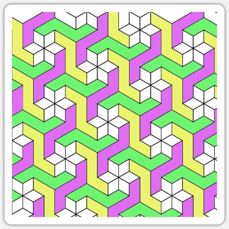 Géométrie - Sticker taille S (10 x 10 cm) - blanc mat
