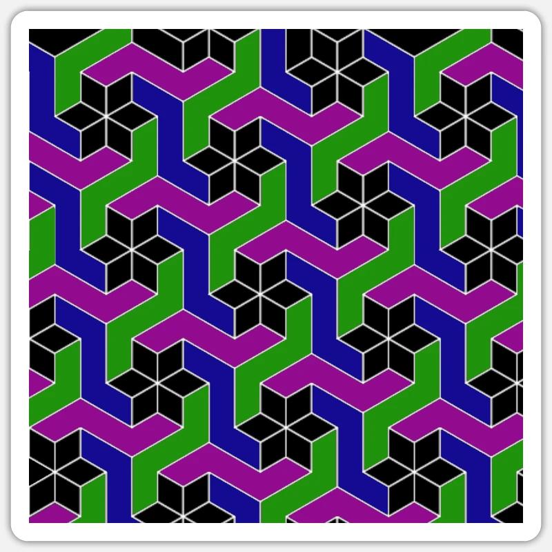 Géométrie2 - Sticker taille S (10 x 10 cm) - blanc mat