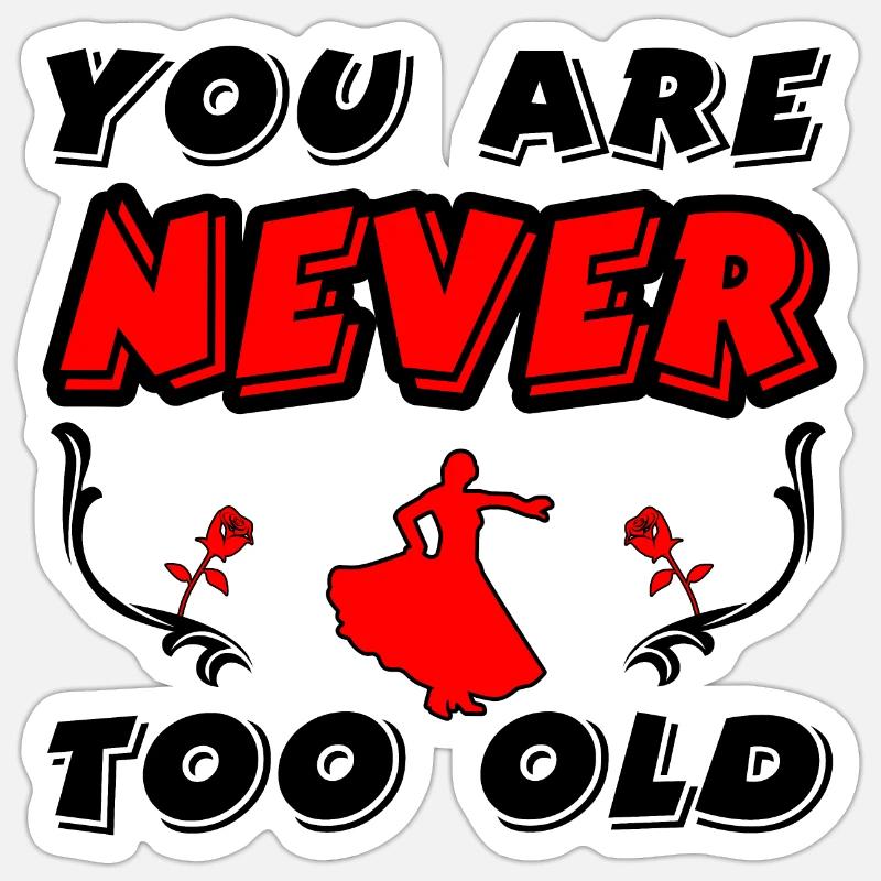 Dance - Sticker size S (10 x 10 cm) - white matte