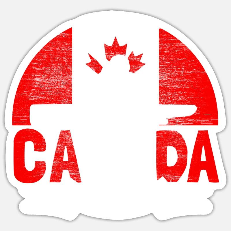 Canada Elk Pride Gift - Sticker size S (10 x 10 cm) - white matte