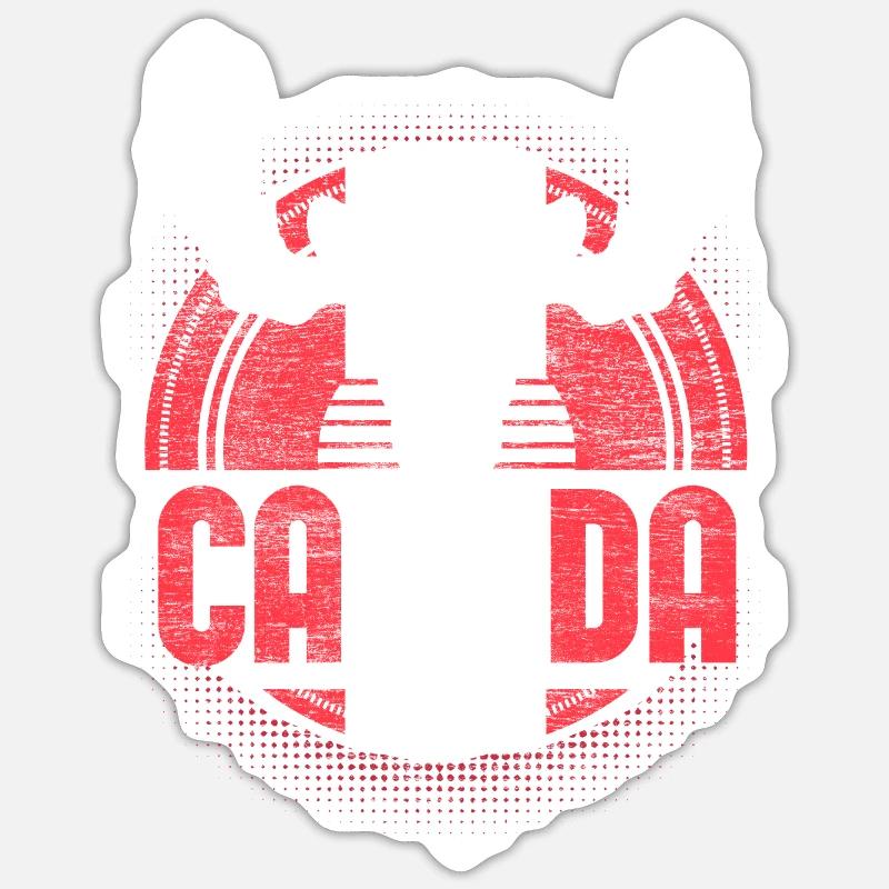 Canada Maple Flag Gift Idea - Sticker size S (10 x 10 cm) - white matte