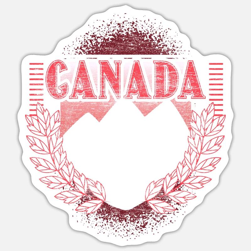 Pays de naissance du Canada - Sticker taille S (10 x 10 cm) - blanc mat