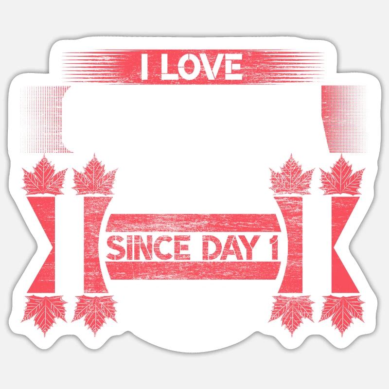 Kanada Schnee Herkunft Geschenkidee Sticker Größe S (10 x 10 cm)