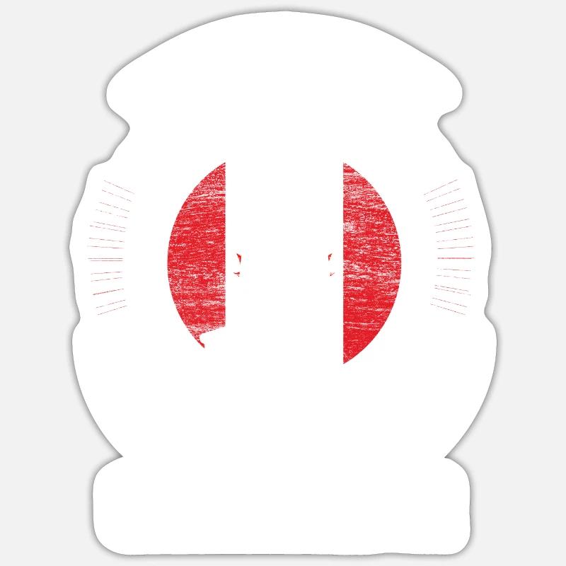 Idée cadeau du pays de naissance du wapiti du Canada - Sticker taille S (10 x 10 cm) - blanc mat