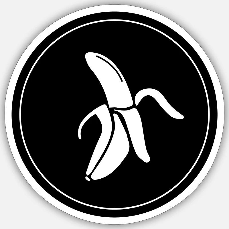 Banane Icon Sticker Größe S (10 x 10 cm)