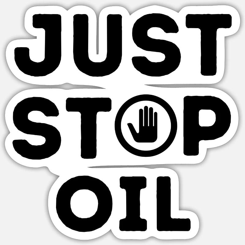 Öl einfach stoppen Sticker Größe S (10 x 10 cm)