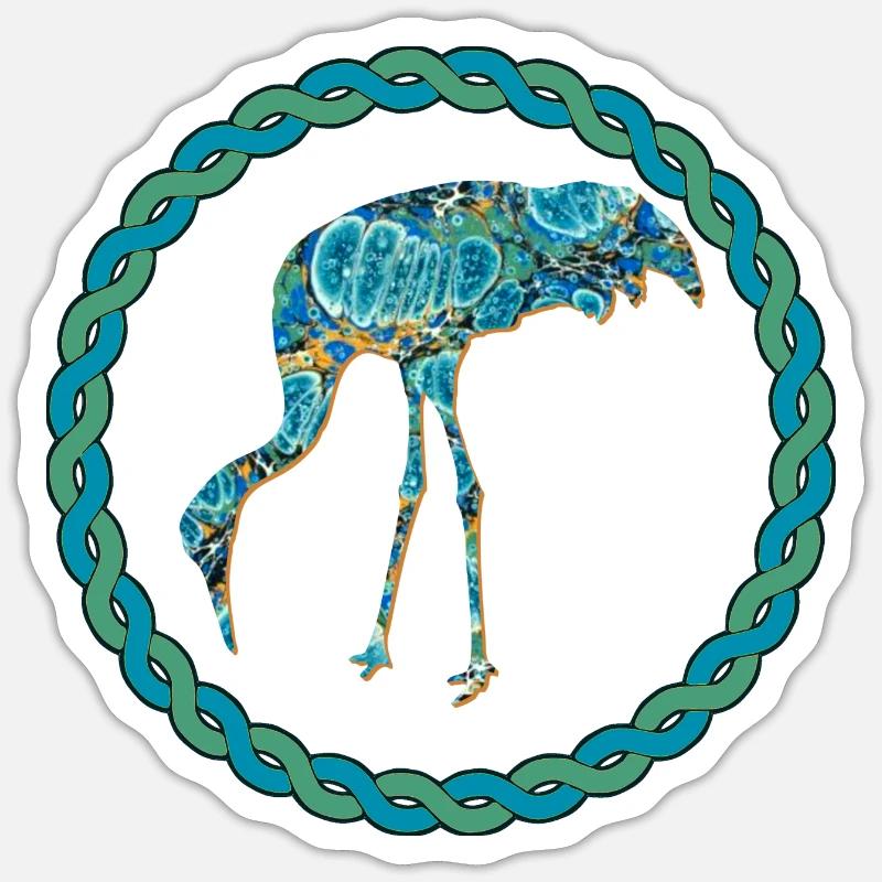 Grue E 100 - Sticker taille S (10 x 10 cm) - blanc mat