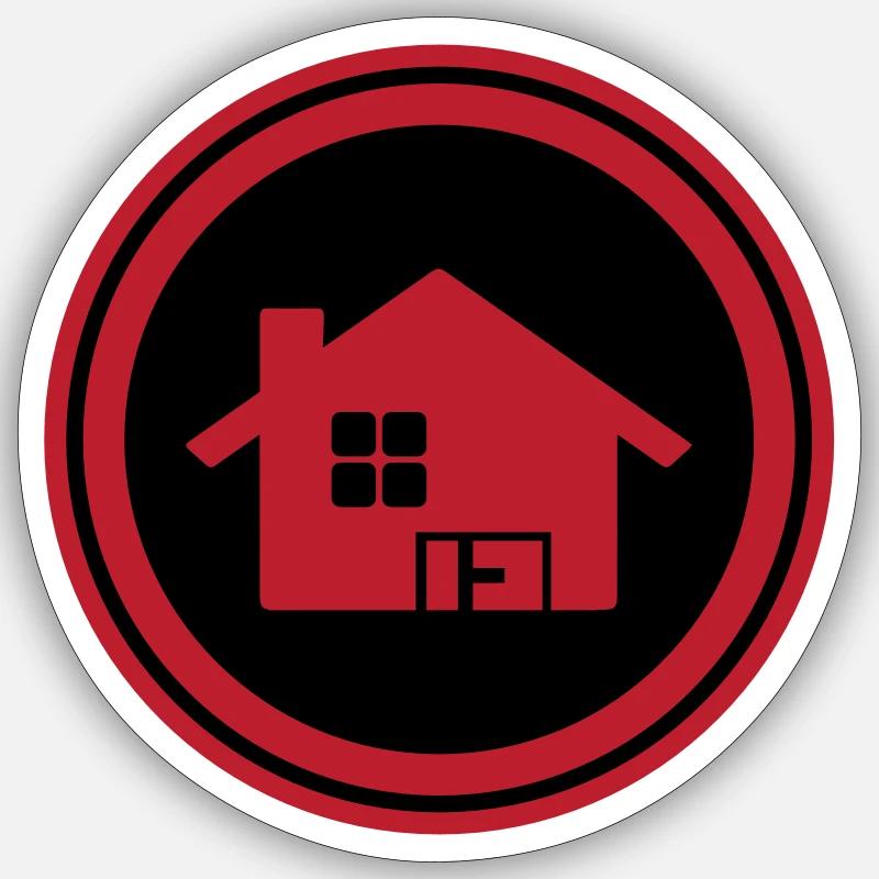 Propriété de la maison Sticker taille S (10 x 10 cm)
