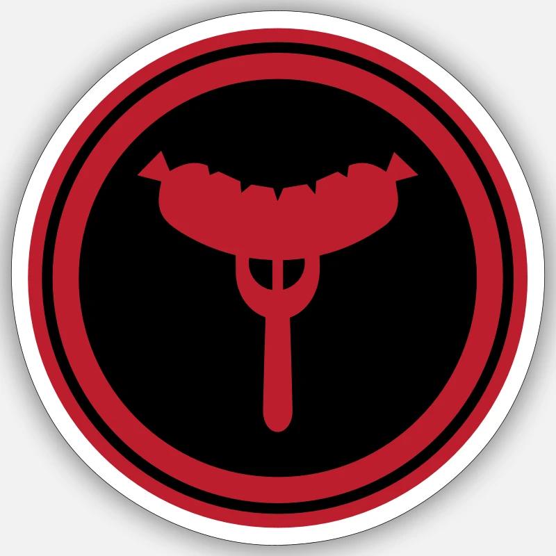 Fourchette à saucisse Sticker taille S (10 x 10 cm)