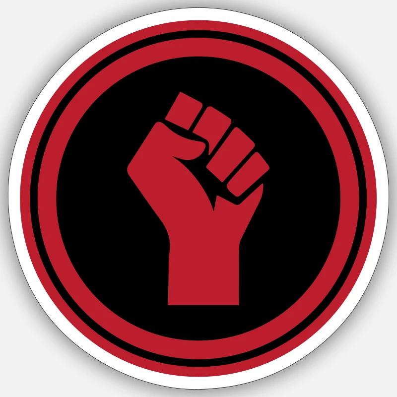 Hand Faust Sticker Größe S (10 x 10 cm)