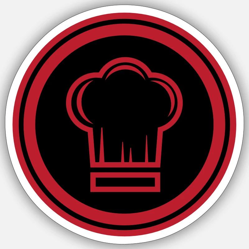 Chef's Hat Chef - Sticker size S (10 x 10 cm) - white matte