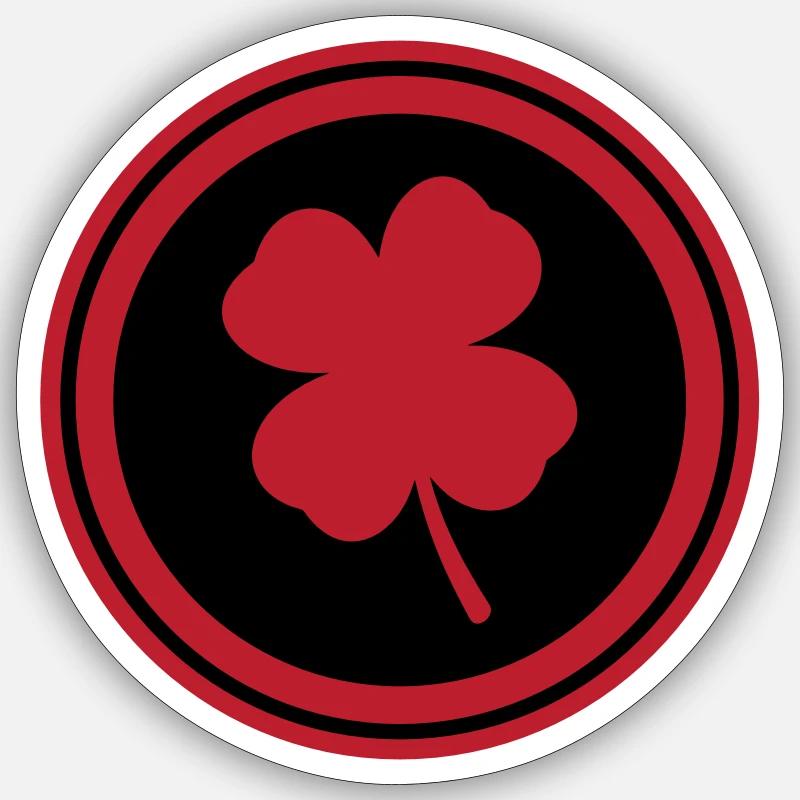 Symbole du trèfle - Sticker taille S (10 x 10 cm) - blanc mat