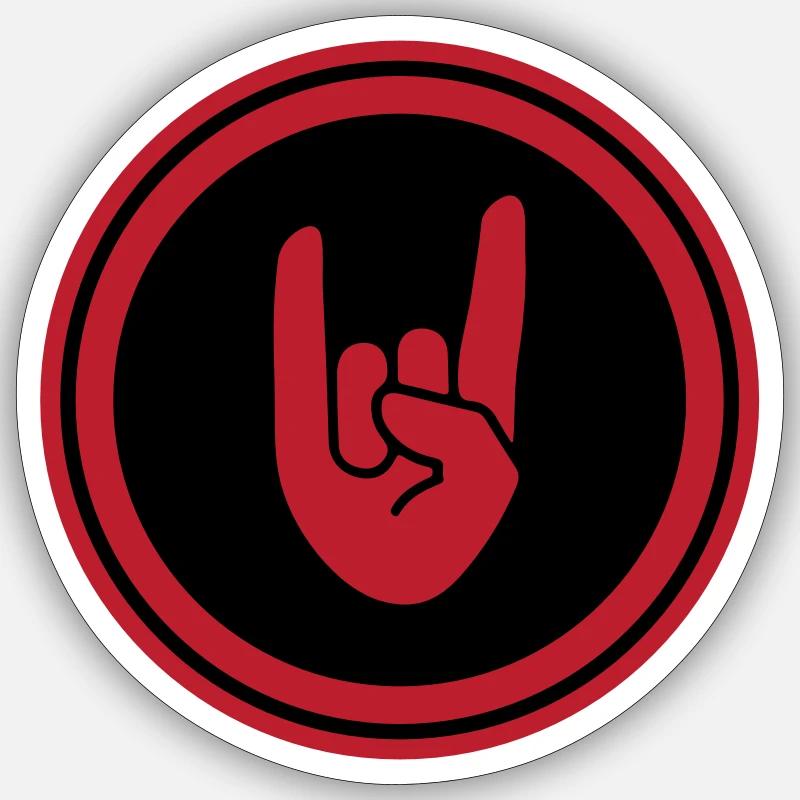 Party Hand Symbol - Sticker size S (10 x 10 cm) - white matte