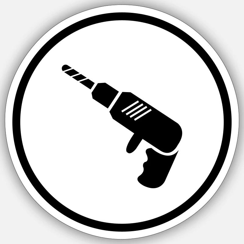 Drill Sticker size S (10 x 10 cm)