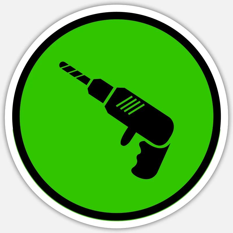 Drill Sticker size S (10 x 10 cm)